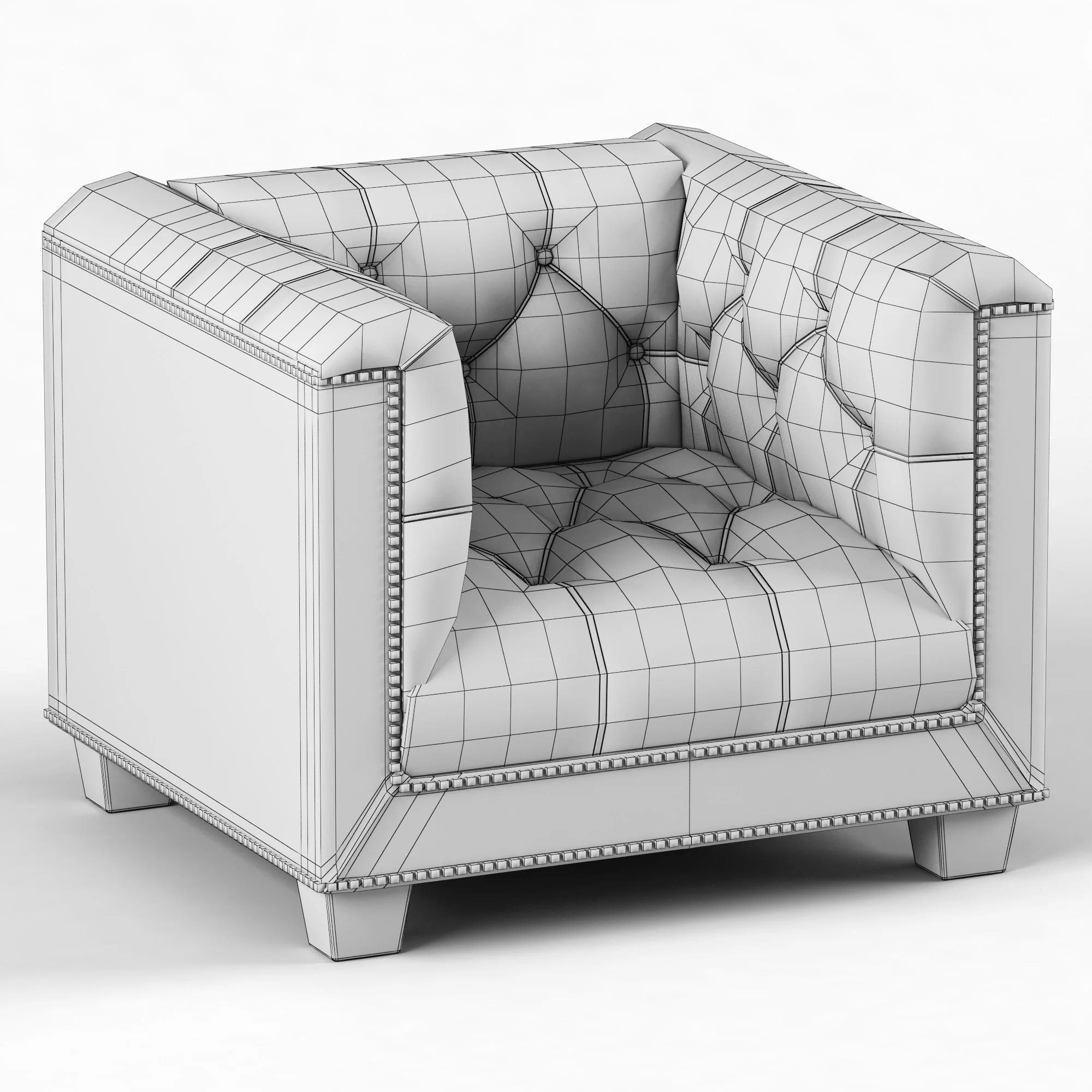 Baker Paris Club Chair — 3D model preview 7
