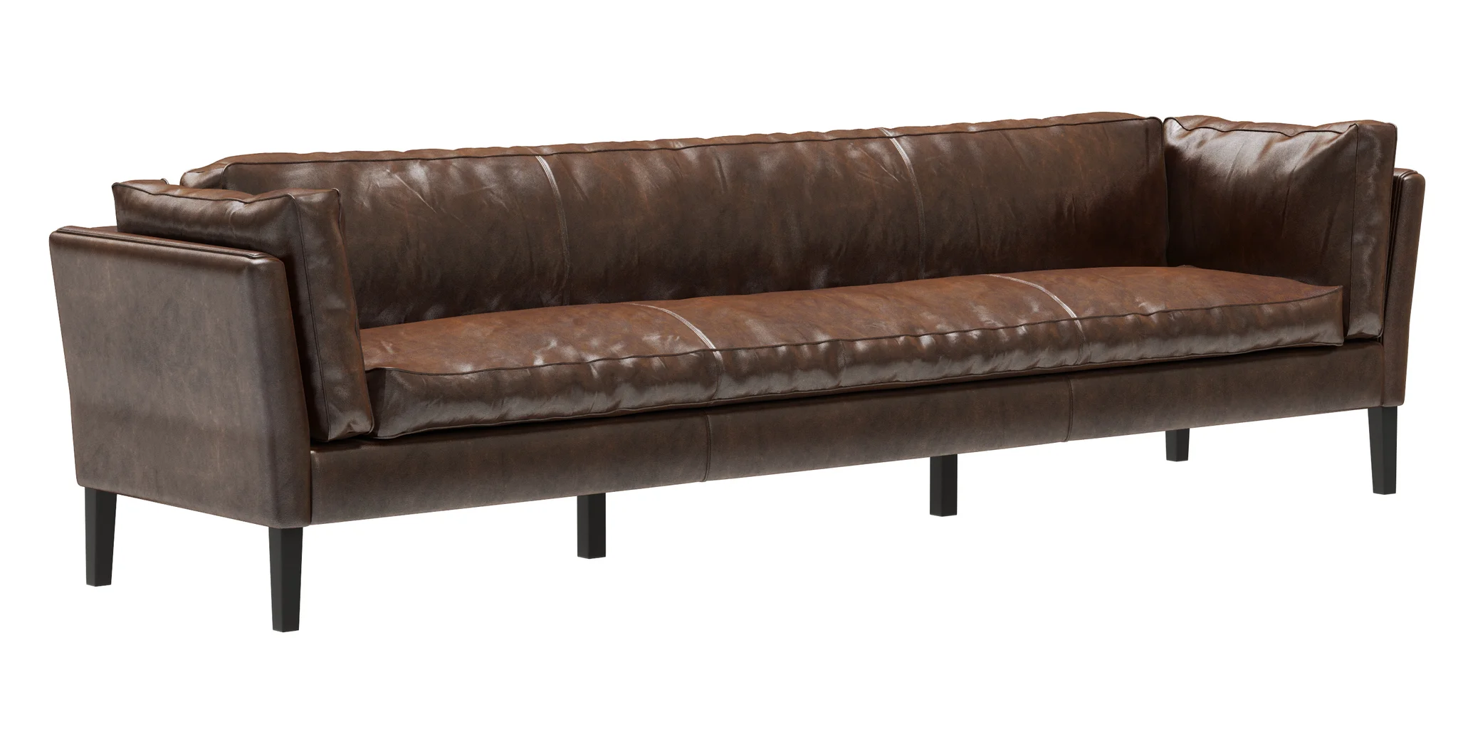 Restoration Hardware Sorensen Leather Sofa, 3D model preview 1