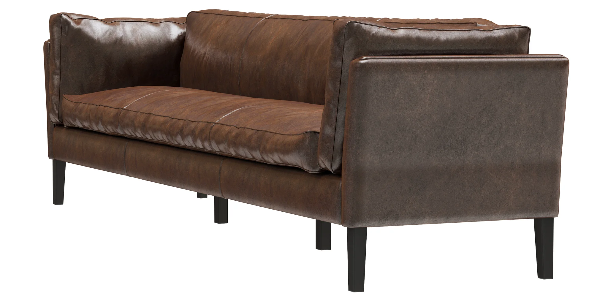 Restoration Hardware Sorensen Leather Sofa, 3D model preview 3