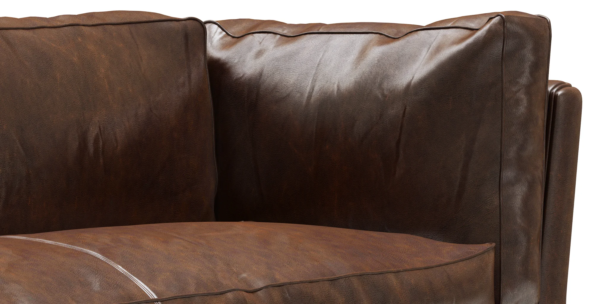 Restoration Hardware Sorensen Leather Sofa, 3D model preview 4