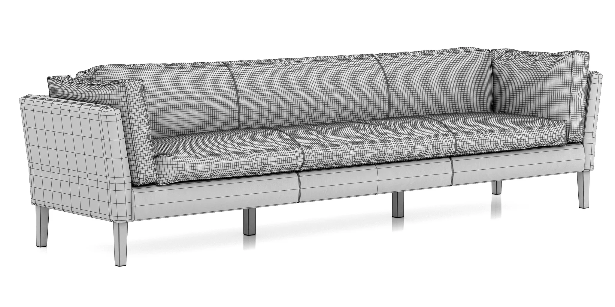 Restoration Hardware Sorensen Leather Sofa, 3D model preview 8