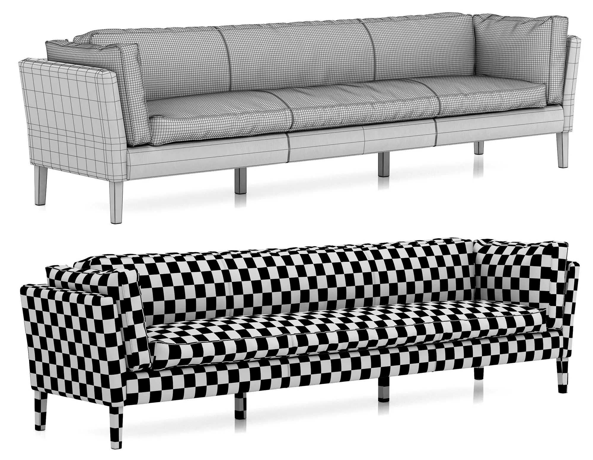 Restoration Hardware Sorensen Leather Sofa, 3D model preview 9