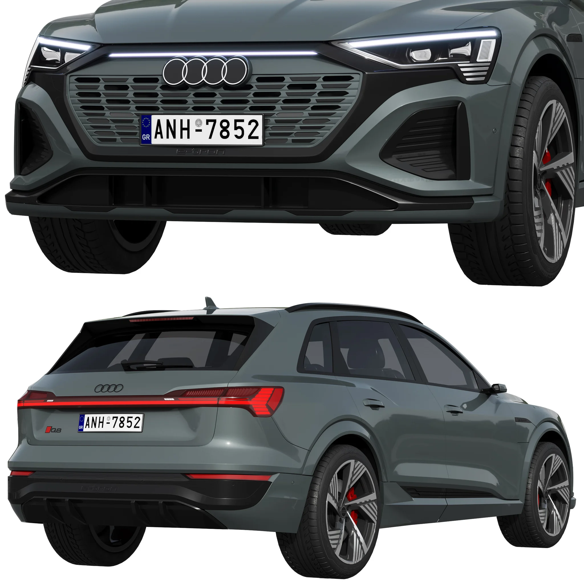 Audi Q8 E Tron Quattro, 3D model preview 3