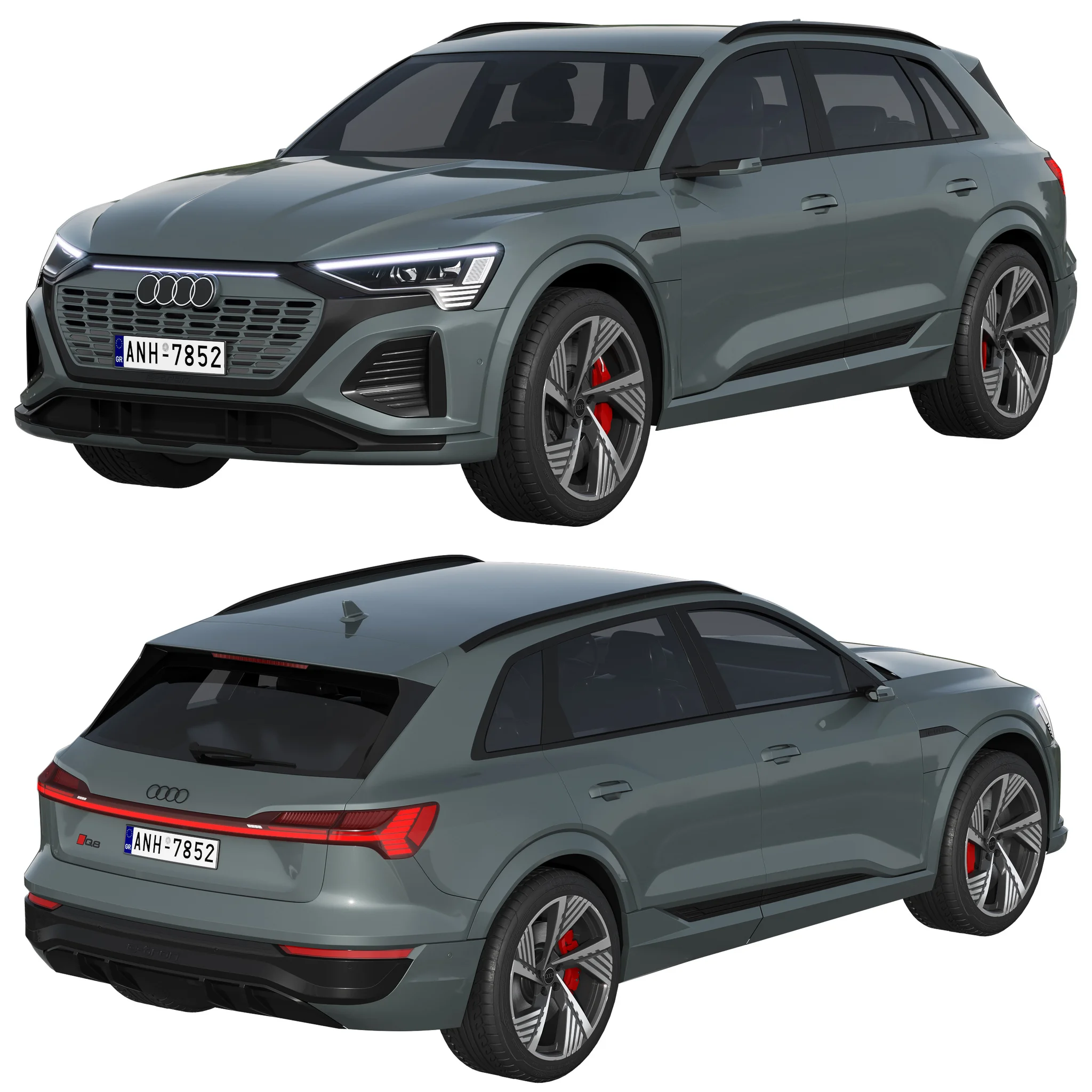 Audi Q8 E Tron Quattro, 3D model preview 7