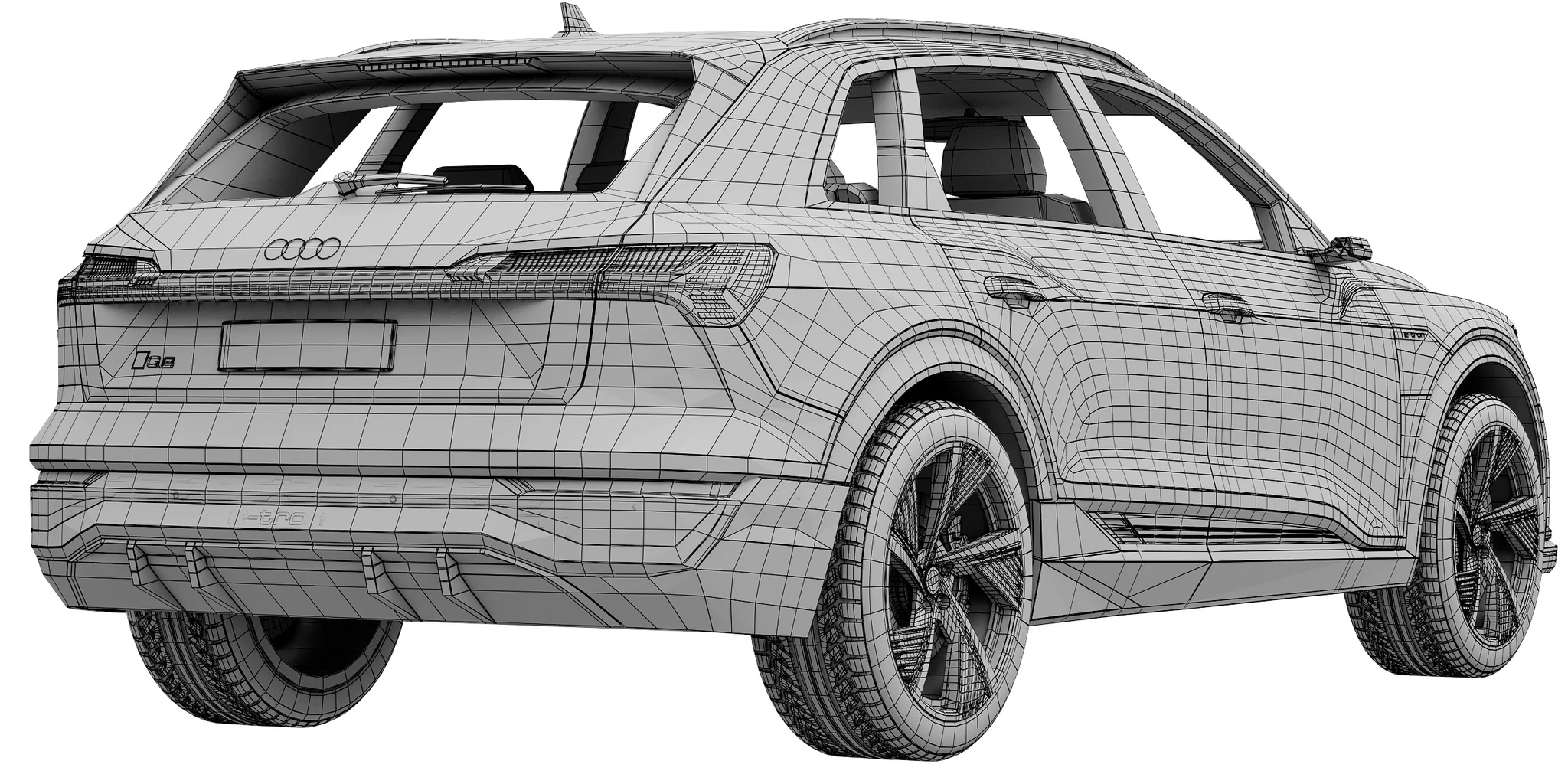 Audi Q8 E Tron Quattro, 3D model preview 8