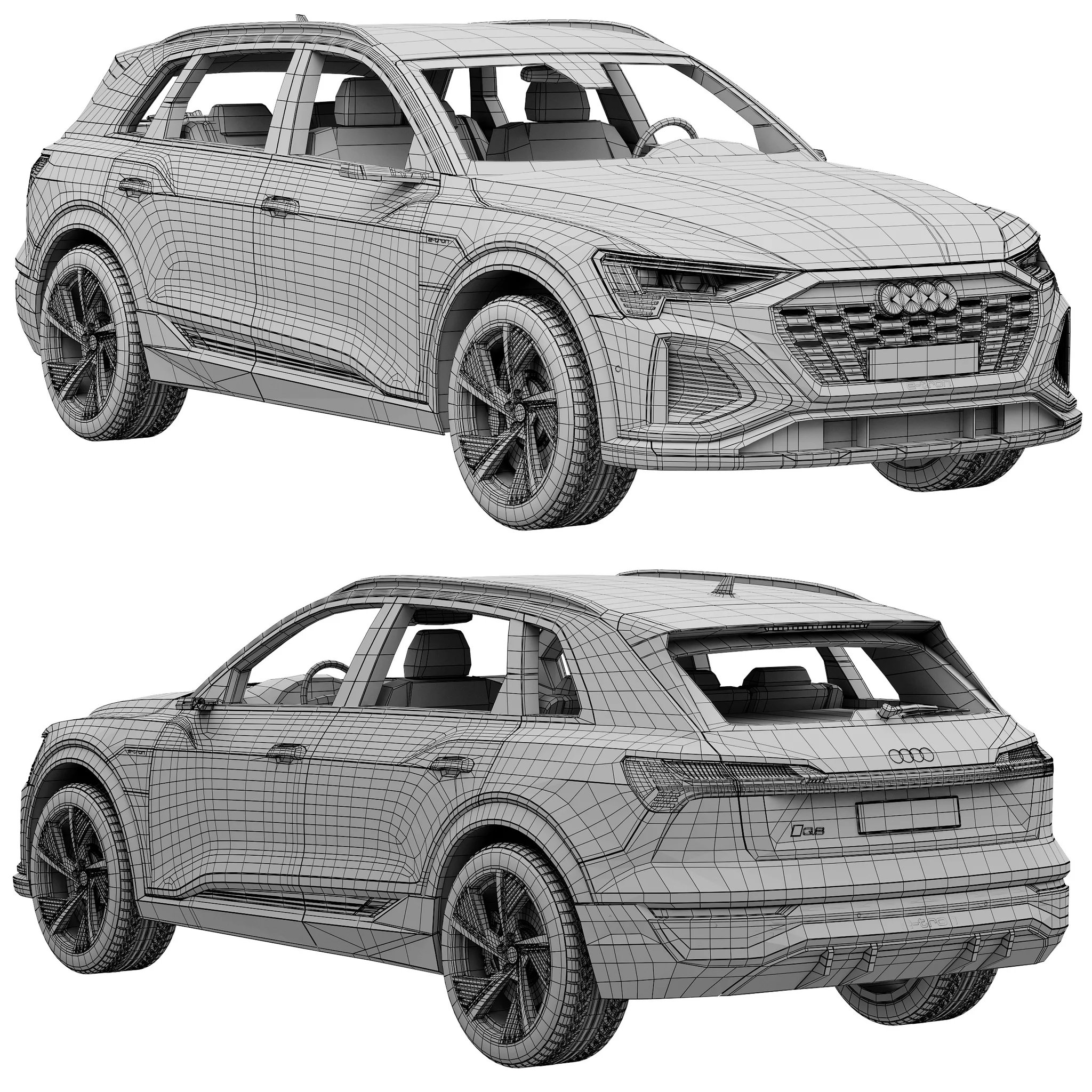 Audi Q8 E Tron Quattro, 3D model preview 18