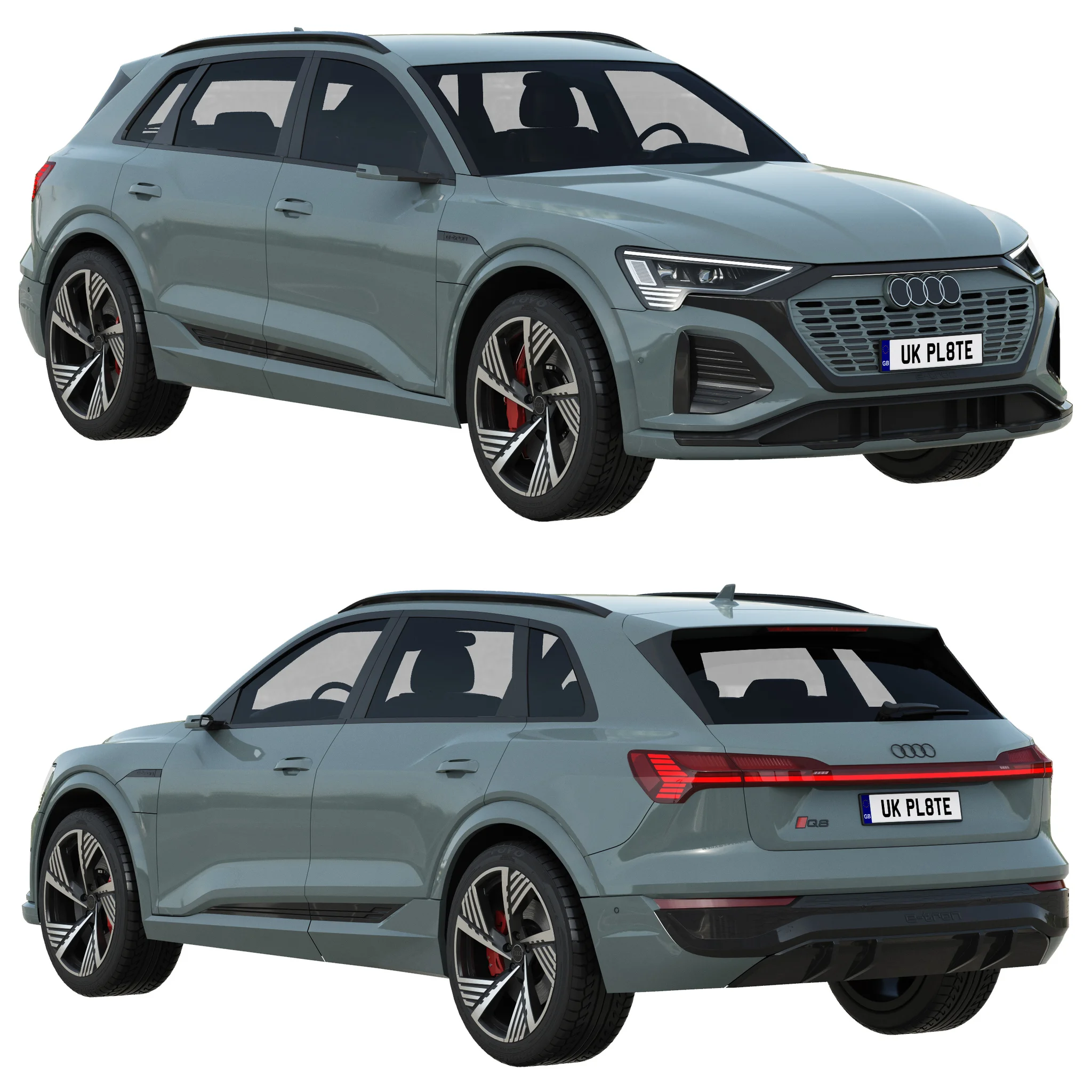 Audi Q8 E Tron Quattro, 3D model preview 21