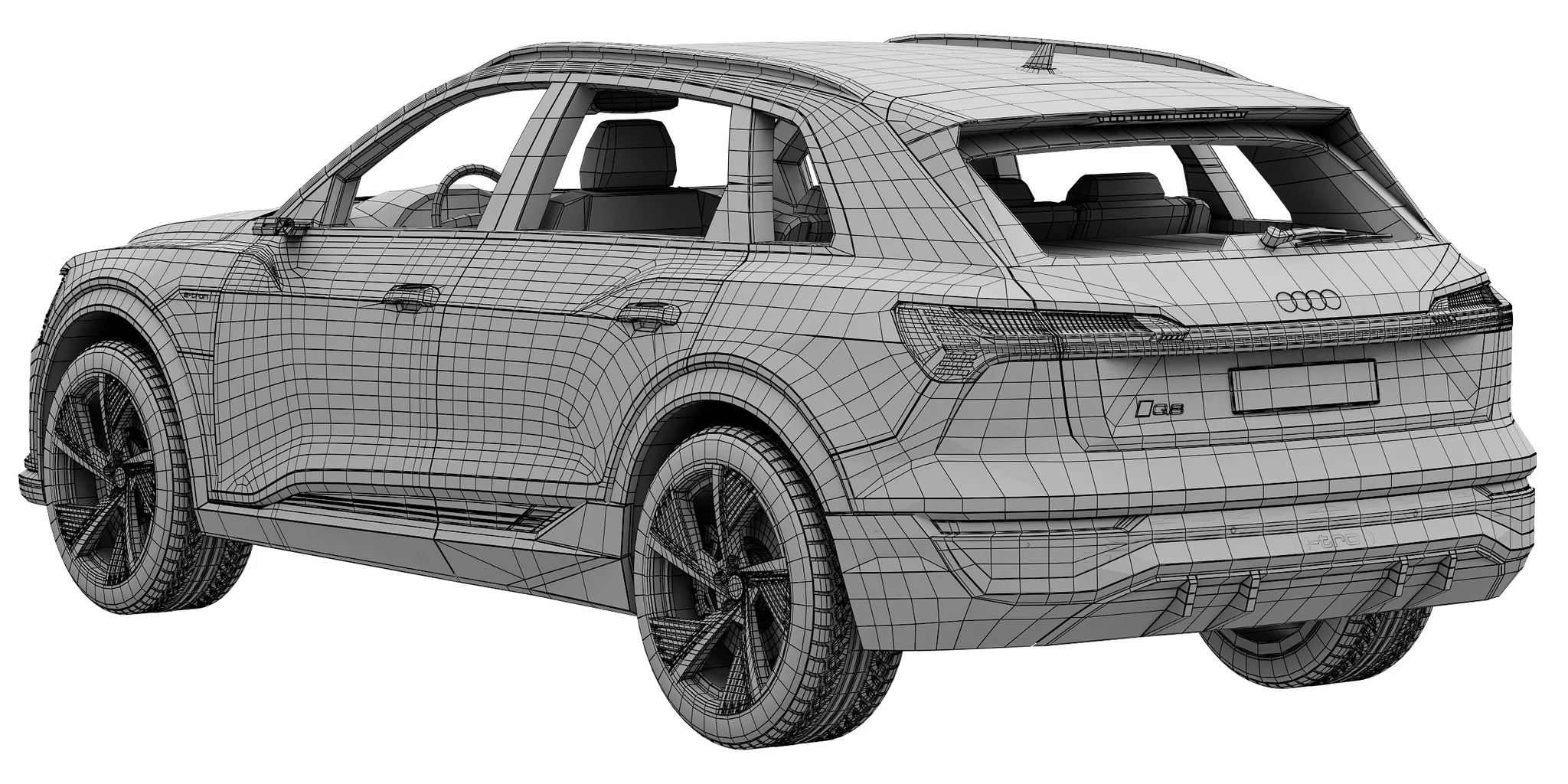 Audi Q8 E Tron Quattro, 3D model preview 23