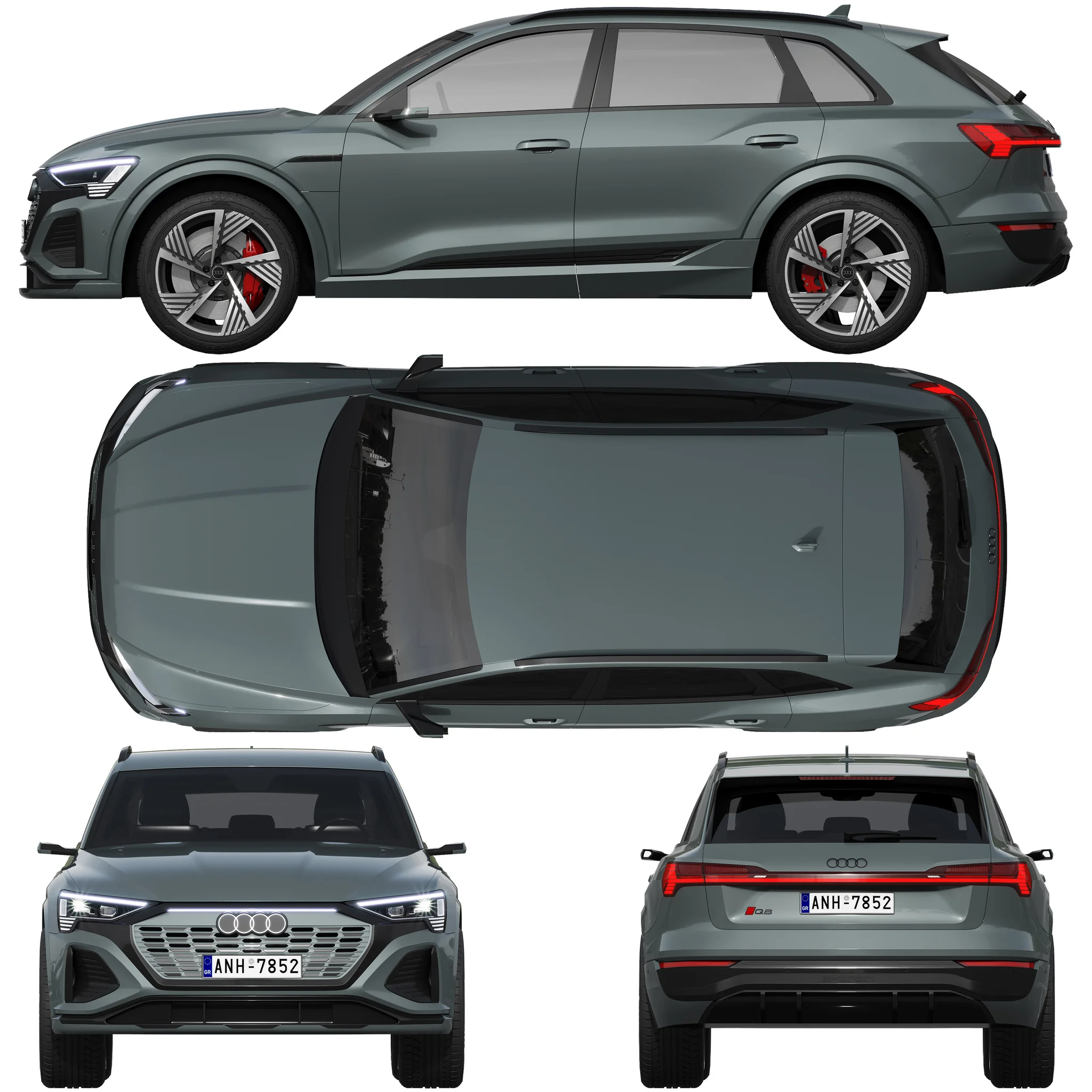 Audi Q8 E Tron Quattro, 3D model preview 28