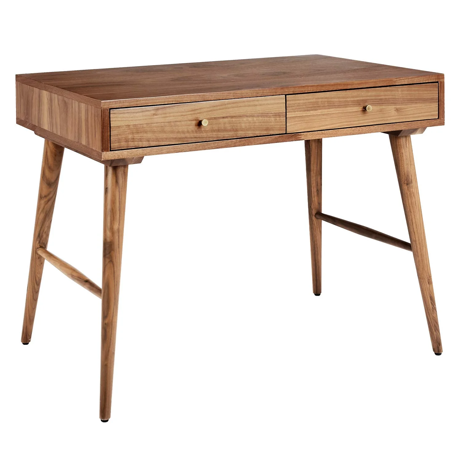 Mid-Century Modern Walnut Writing Desk with Drawers