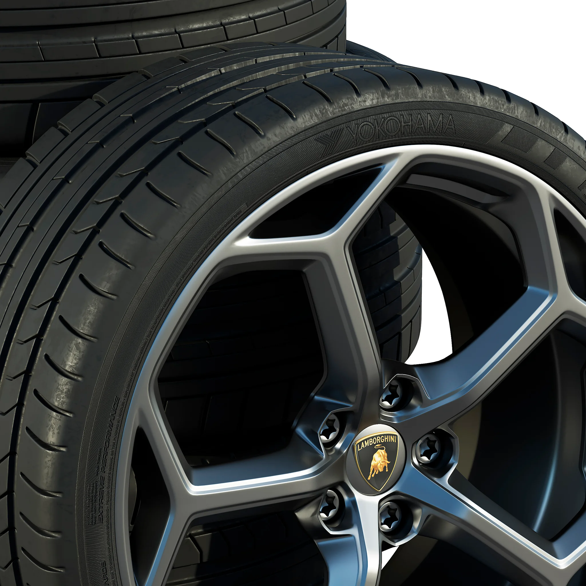 Lamborghini Tires, 3D model preview 4
