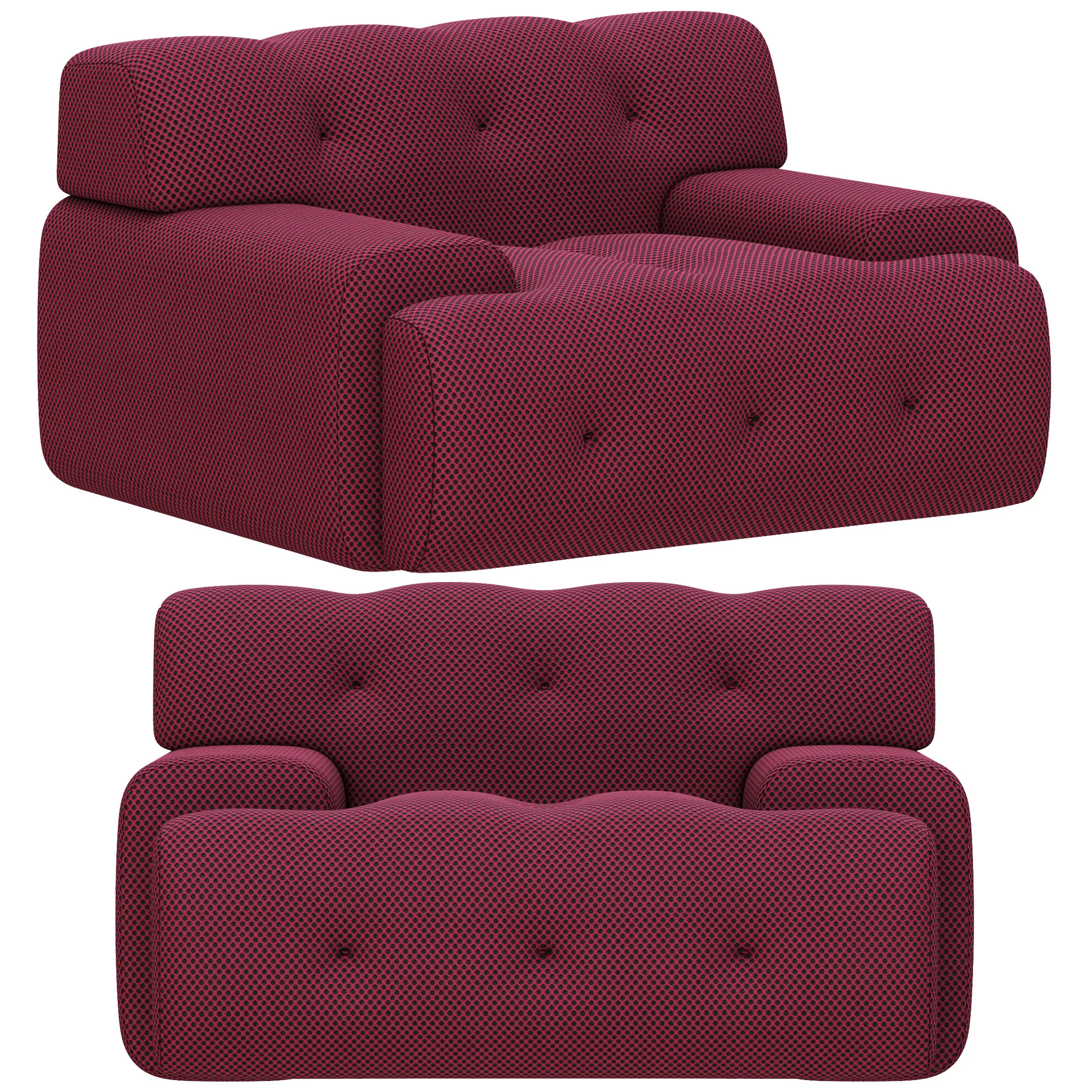 Roche Bobois Blogger Armchair — 3D model preview 2