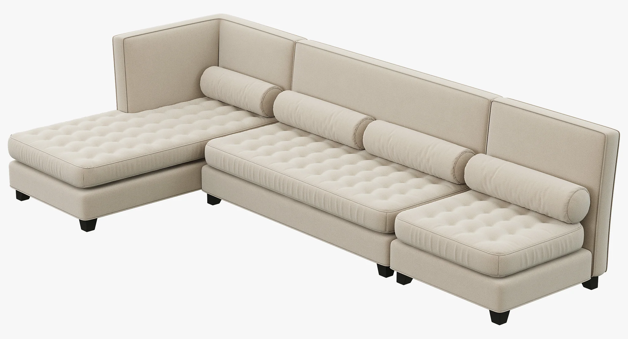 RH Teen Rylin Tufted Lounge Set — 3D model preview 1