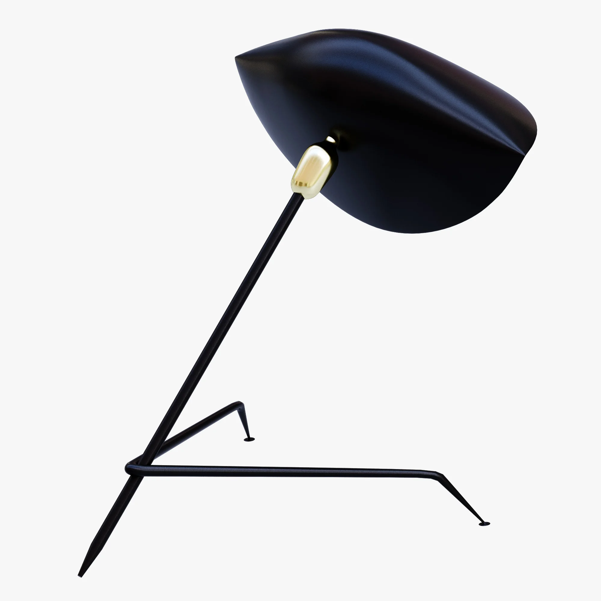 Serge Mouille Tripod Desk Lamp — 3D model preview 1