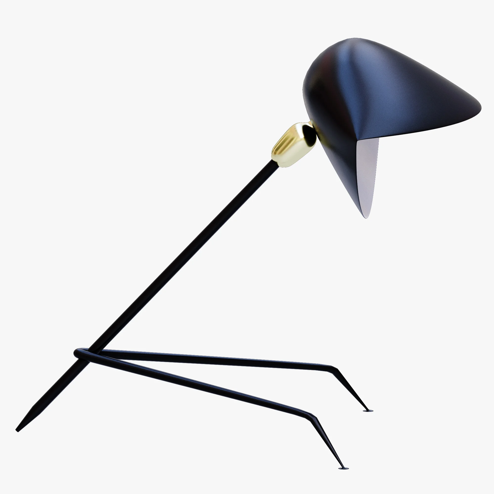 Serge Mouille Tripod Desk Lamp — 3D model preview 4