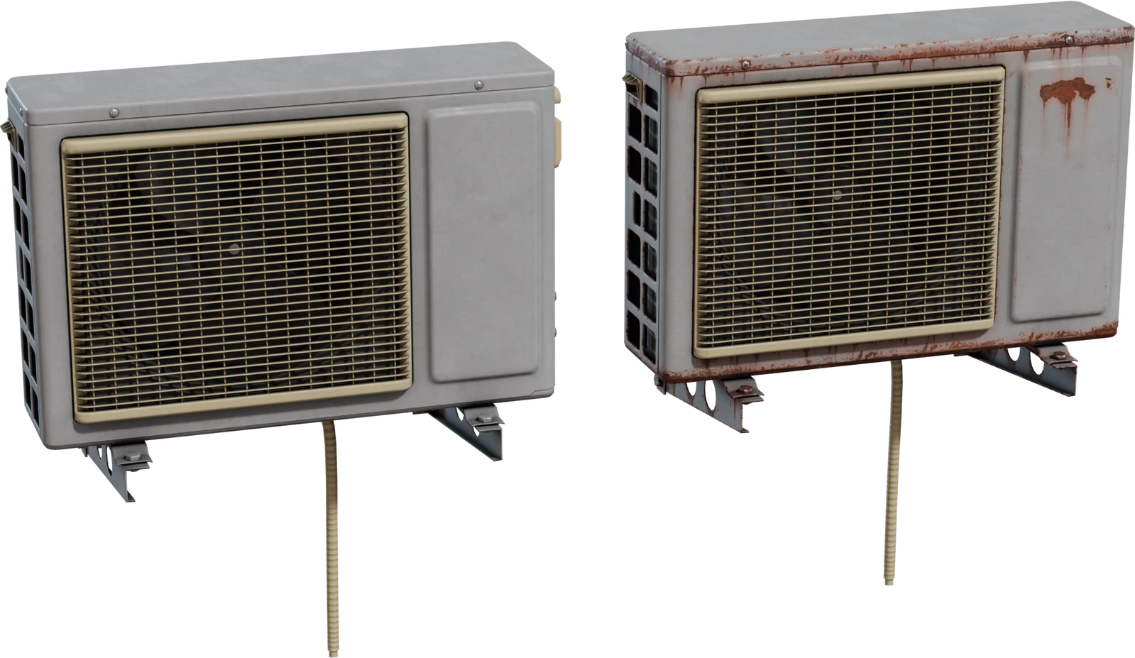 Exterior Air Conditioning Unit with Rust Variant