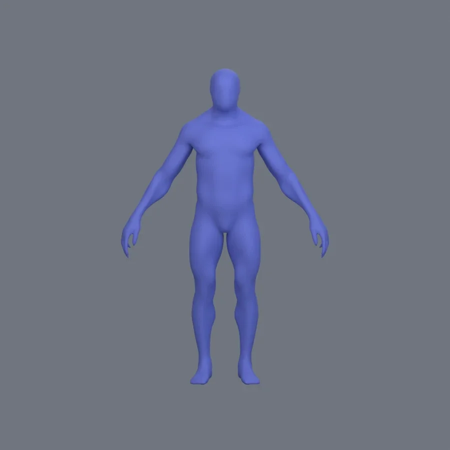 Basemesh Stylized Boy 03, 3D model preview 1