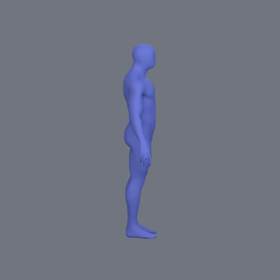 Basemesh Stylized Boy 03, 3D model preview 5
