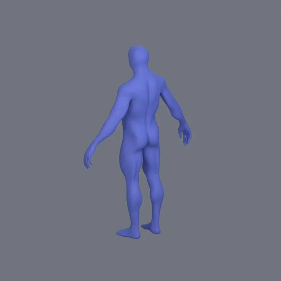 Basemesh Stylized Boy 03, 3D model preview 6