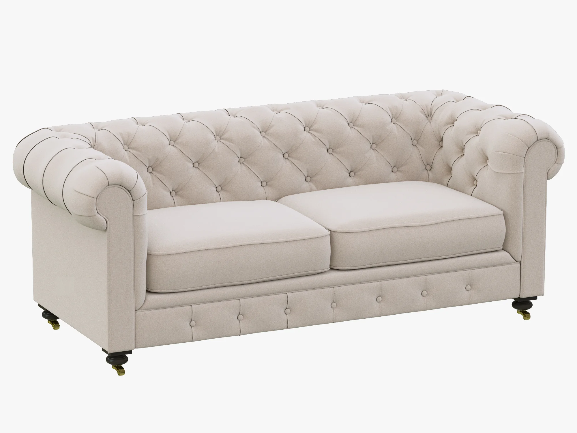 Restoration Hardware Petite Kensington Upholstered Sofa — 3D model preview 1