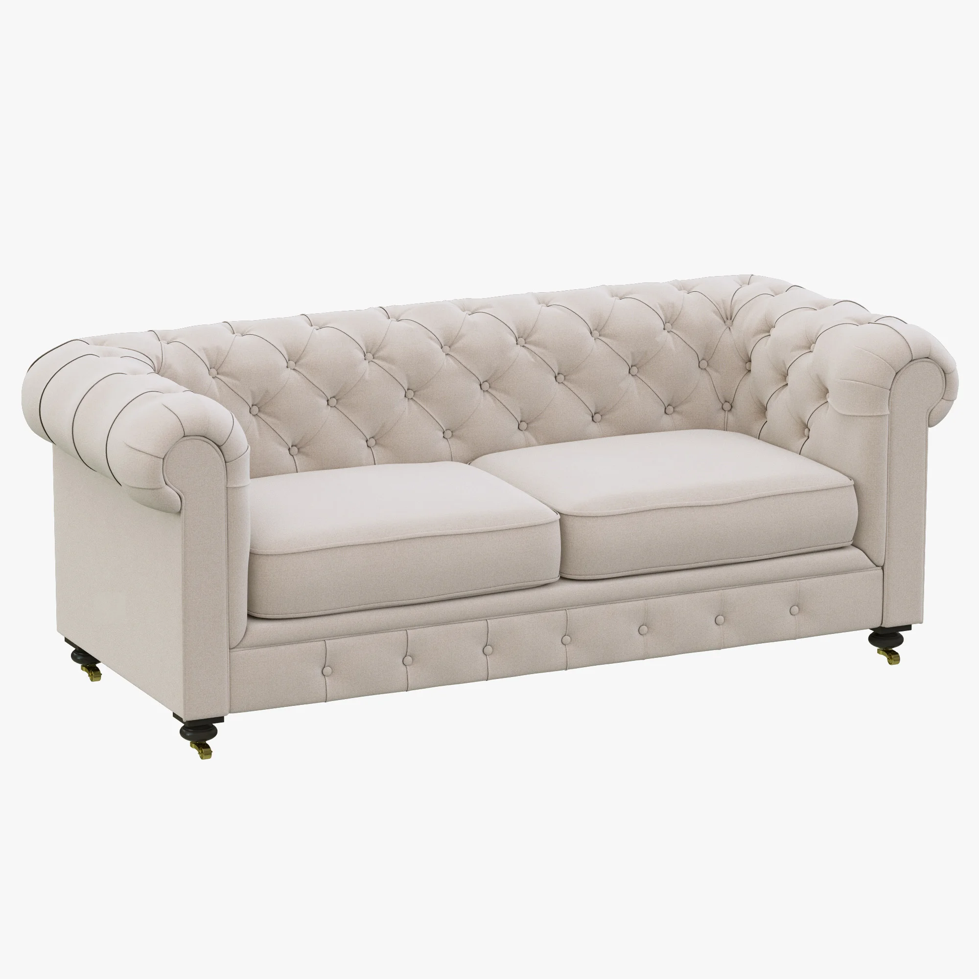 Restoration Hardware Petite Kensington Upholstered Sofa — 3D model preview 2
