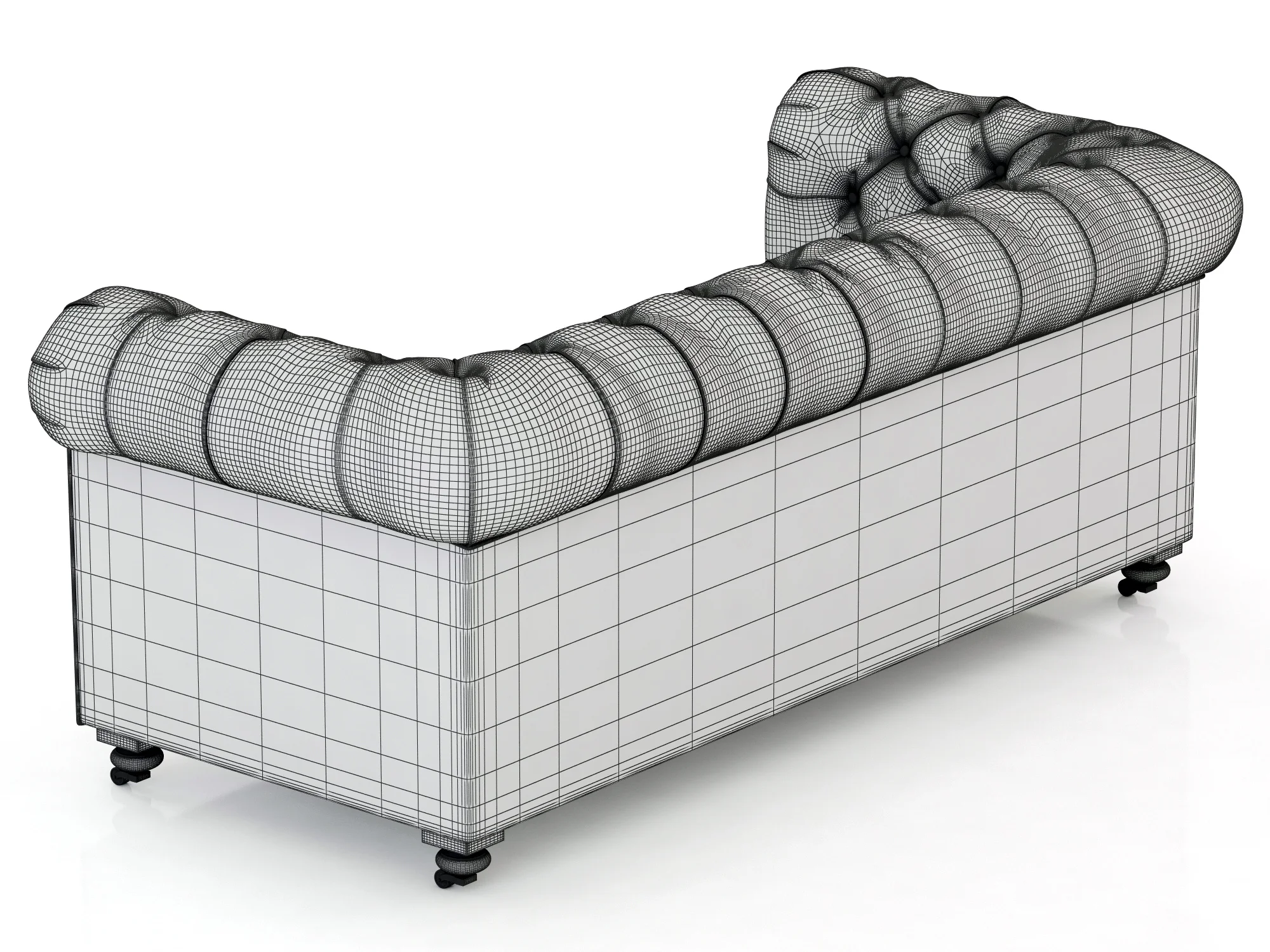 Restoration Hardware Petite Kensington Upholstered Sofa — 3D model preview 8