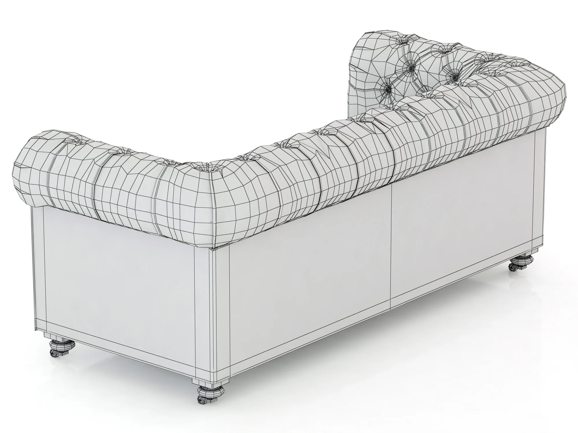 Restoration Hardware Petite Kensington Upholstered Sofa — 3D model preview 9