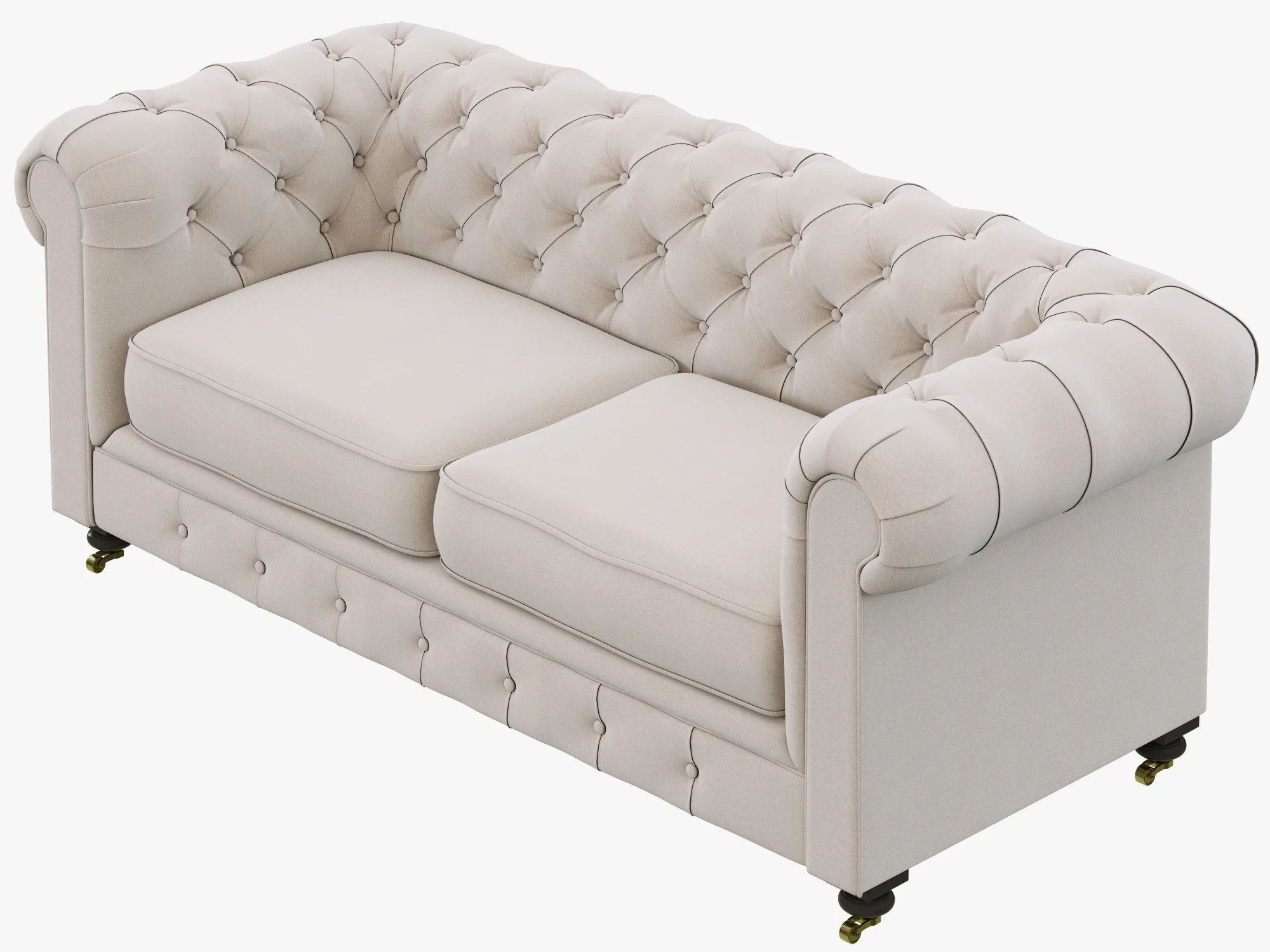 Restoration Hardware Petite Kensington Upholstered Sofa — 3D model preview 10