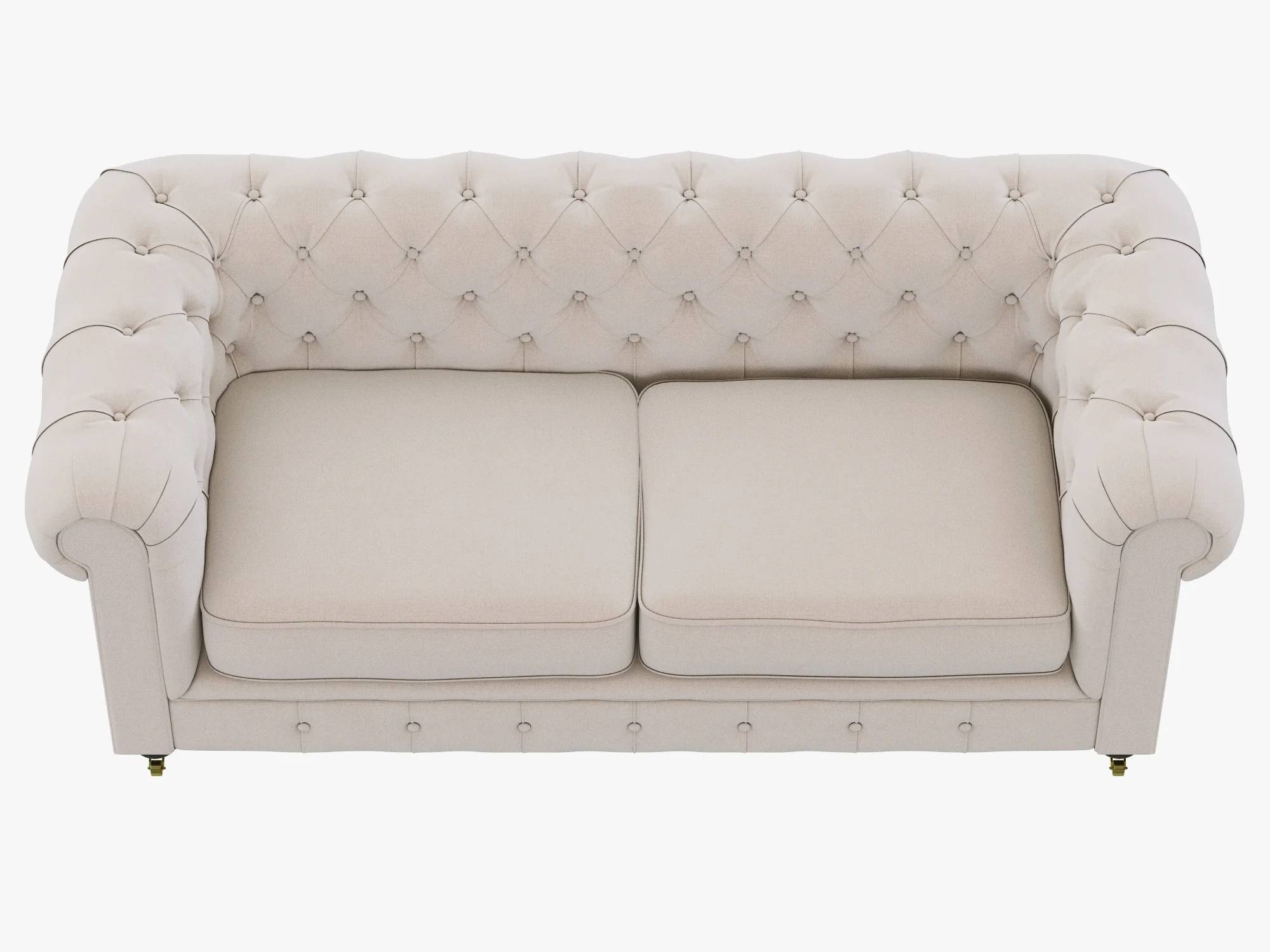 Restoration Hardware Petite Kensington Upholstered Sofa — 3D model preview 11