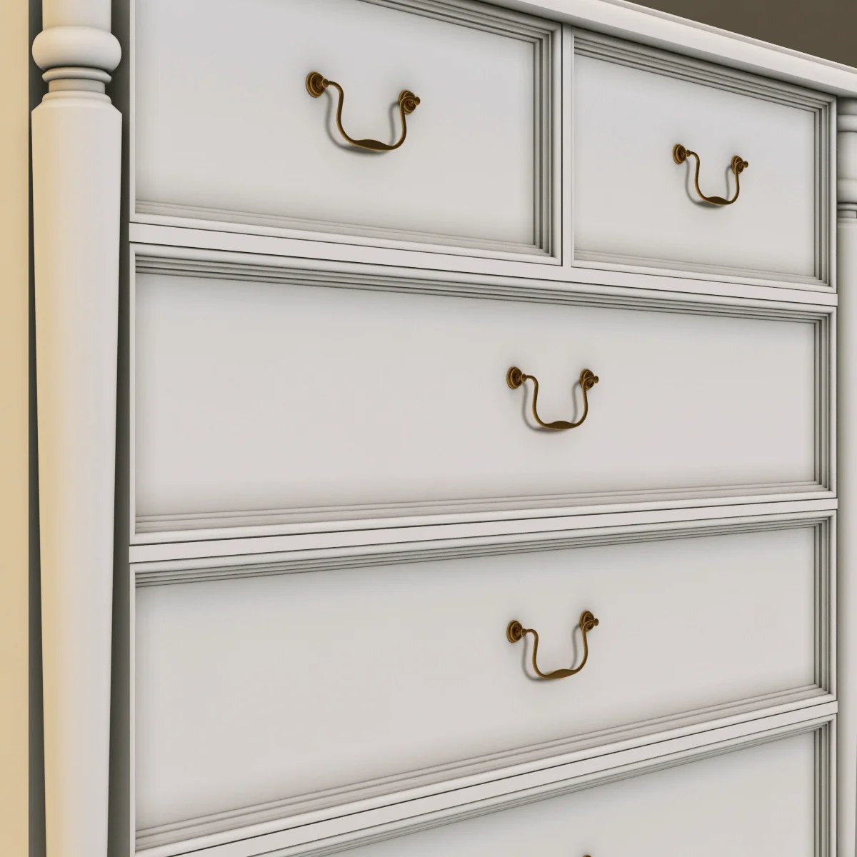 Laura Ashley Chest Of Drawers2, 3D model preview 1