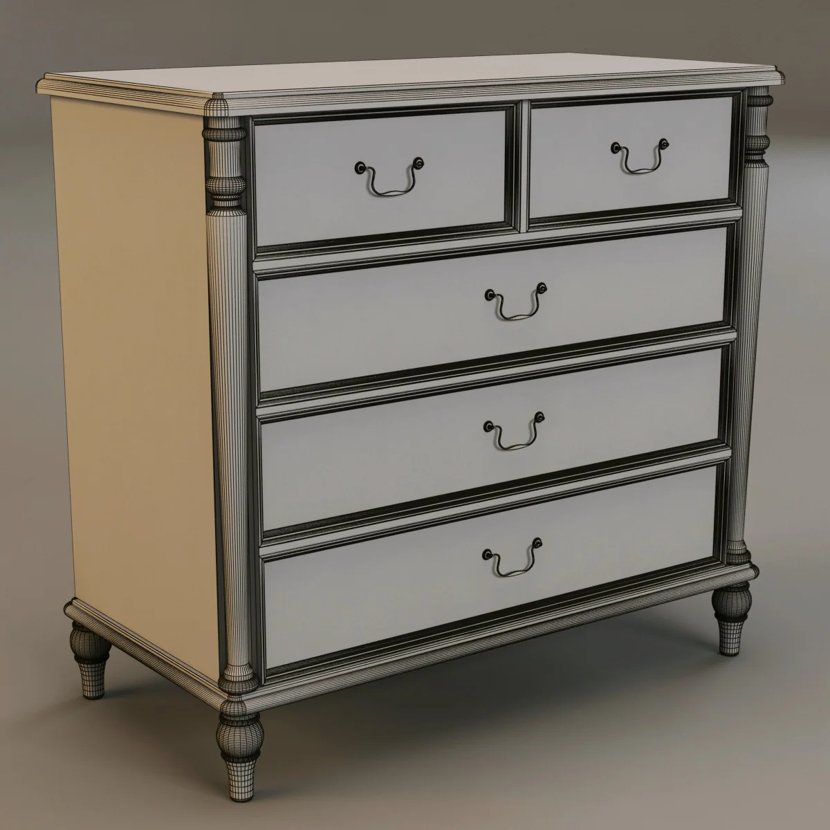 Laura Ashley Chest Of Drawers2, 3D model preview 4