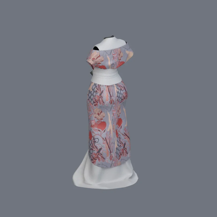 Korean Girl Kimono Outfit, 3D model preview 6