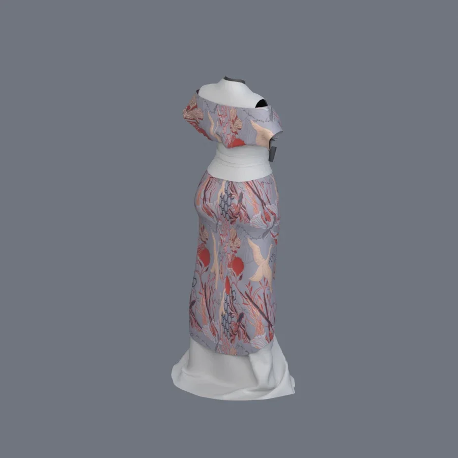 Korean Girl Kimono Outfit, 3D model preview 7