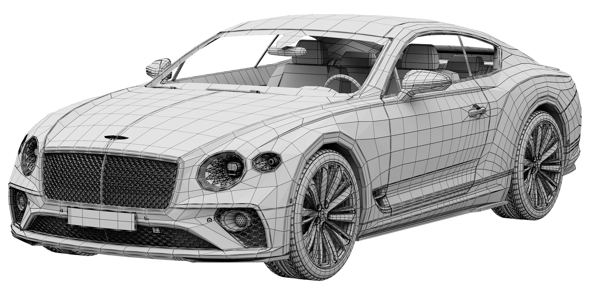Bentley Continental GT Speed, 3D model preview 12