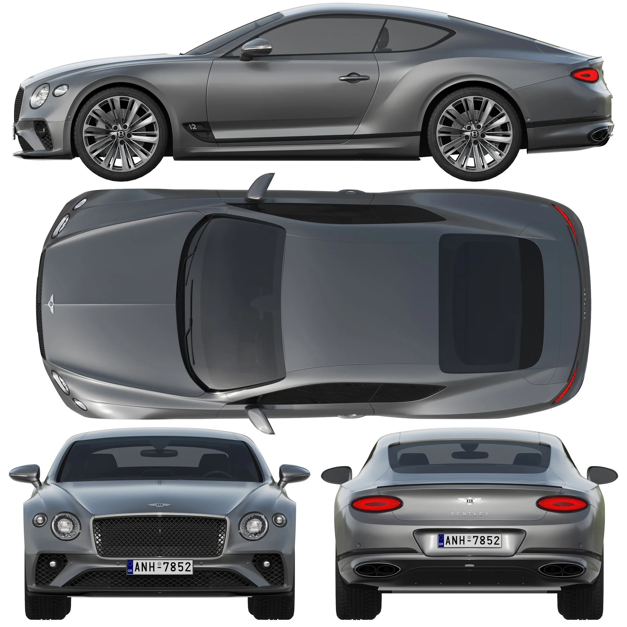 Bentley Continental GT Speed, 3D model preview 28