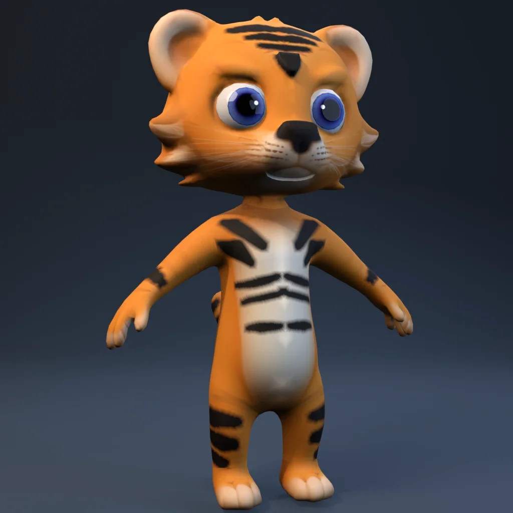 Anthro Tiger Rigged