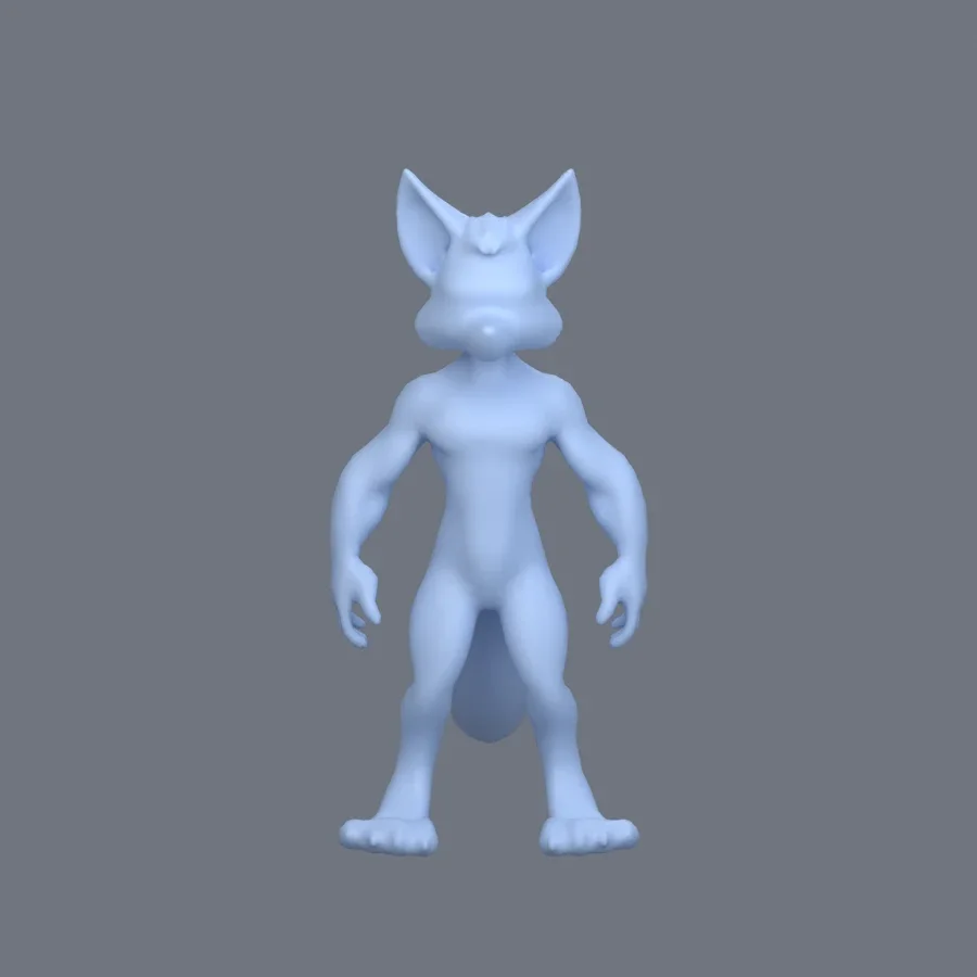 Furry Character Male 01, 3D model preview 1