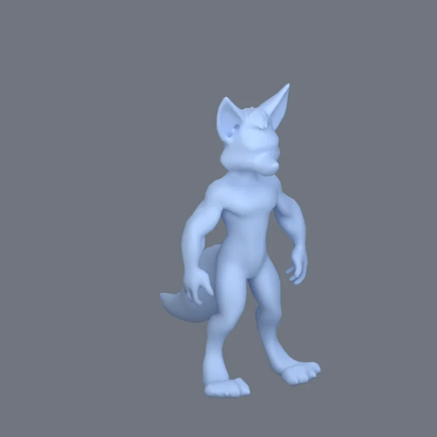 Furry Character Male 01, 3D model preview 2