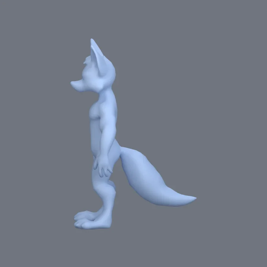 Furry Character Male 01, 3D model preview 3
