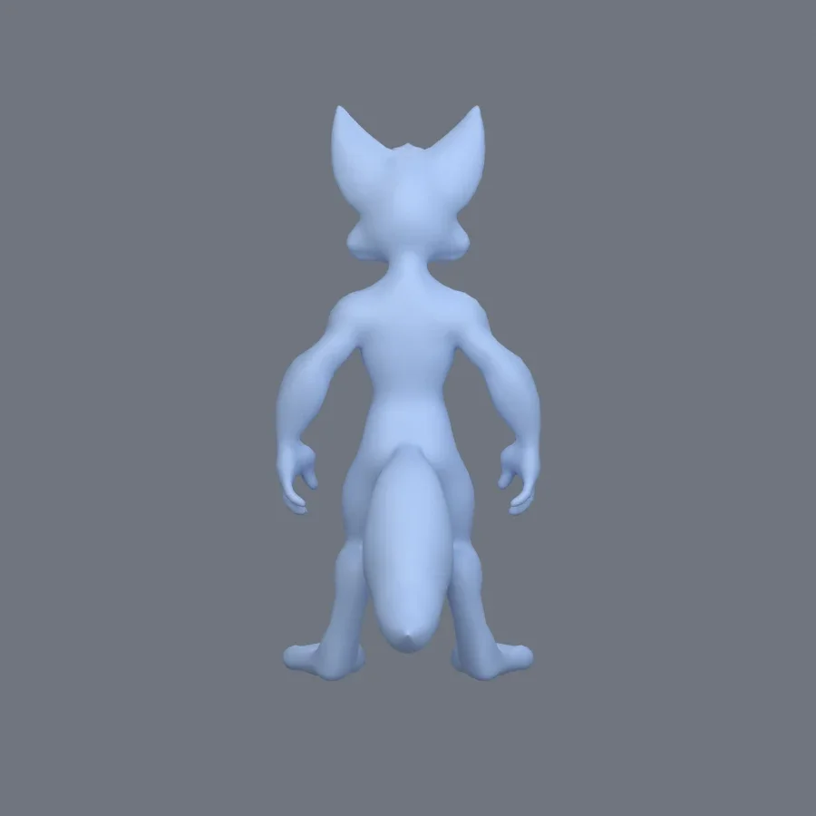 Furry Character Male 01, 3D model preview 4