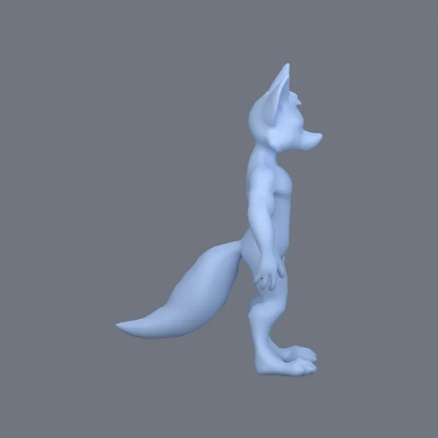 Furry Character Male 01, 3D model preview 5