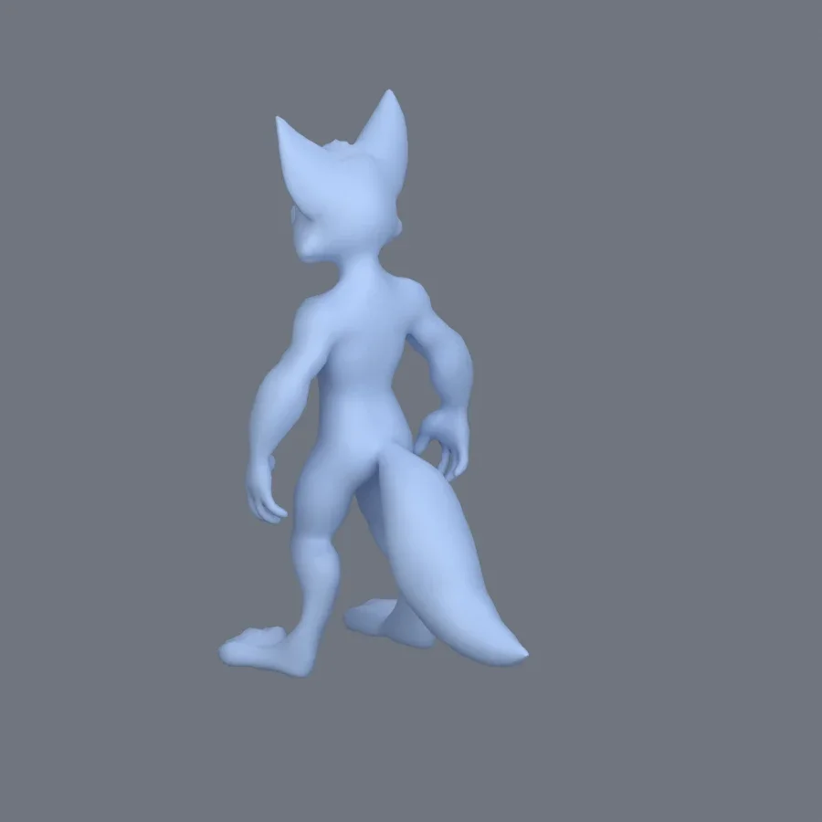 Furry Character Male 01, 3D model preview 6