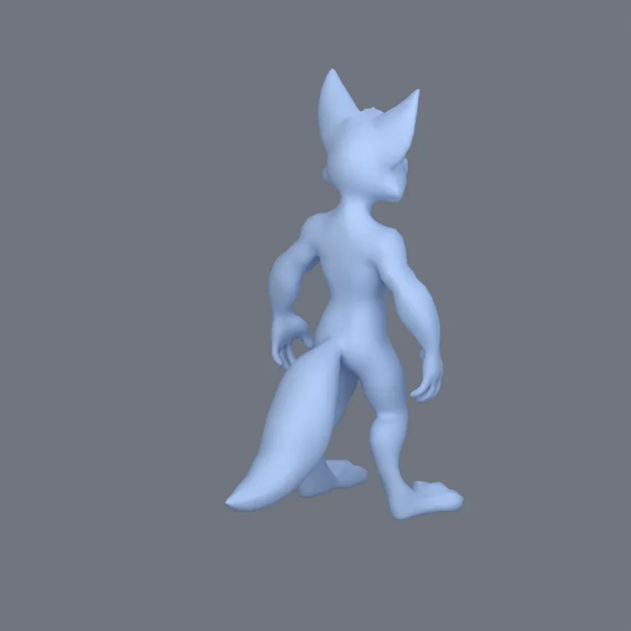 Furry Character Male 01, 3D model preview 7