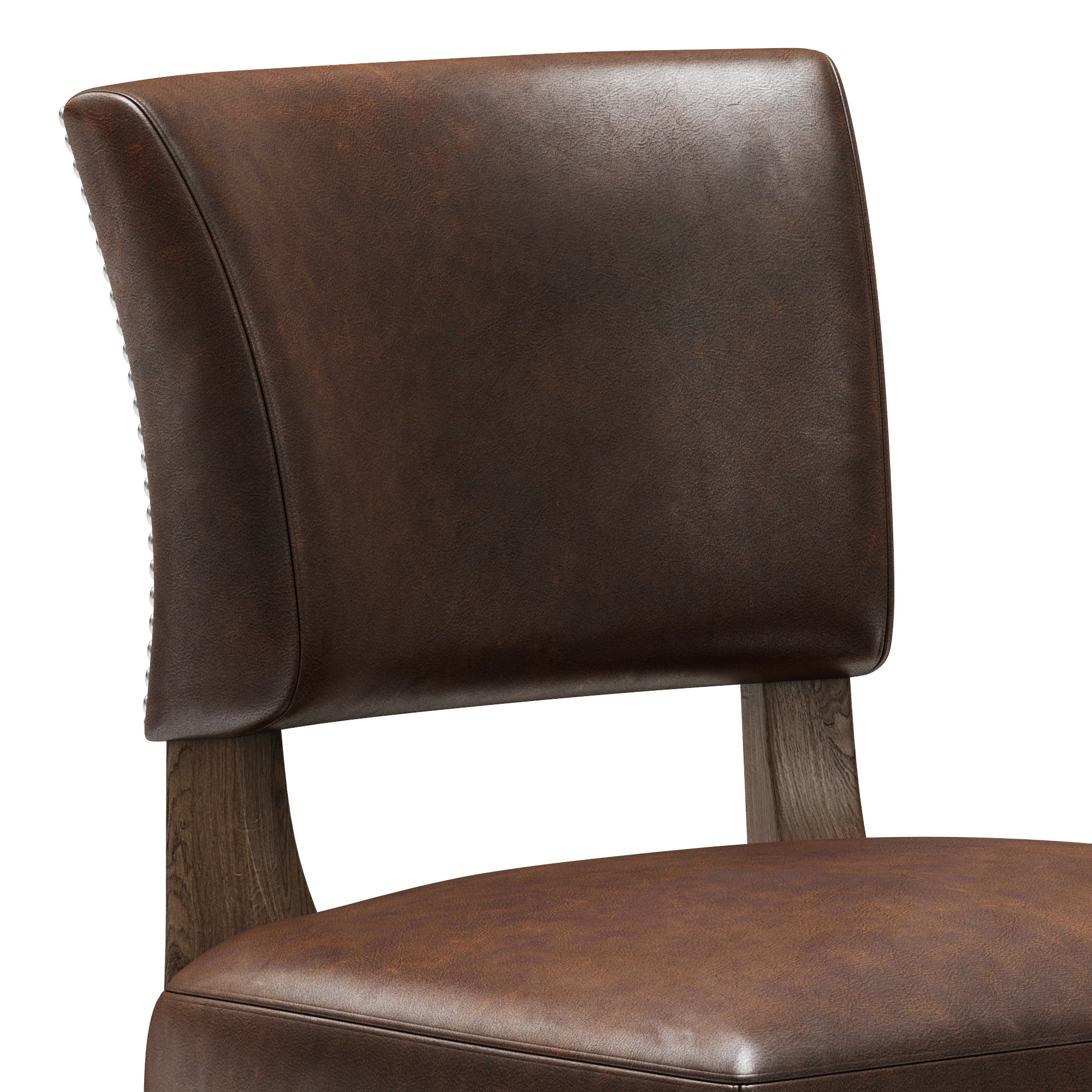 Restoration Hardware Adele Leather Stool — 3D model preview 4
