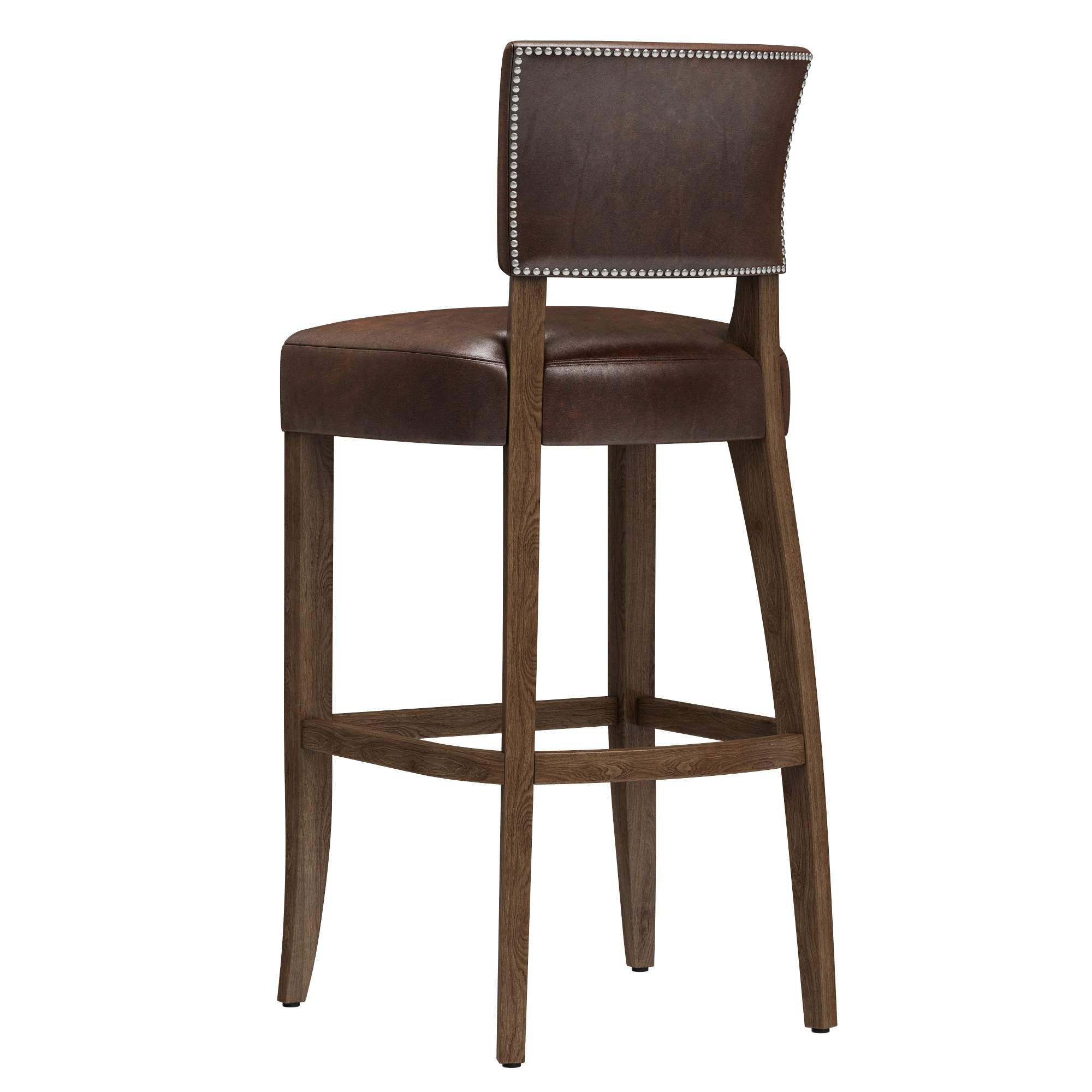 Restoration Hardware Adele Leather Stool — 3D model preview 5