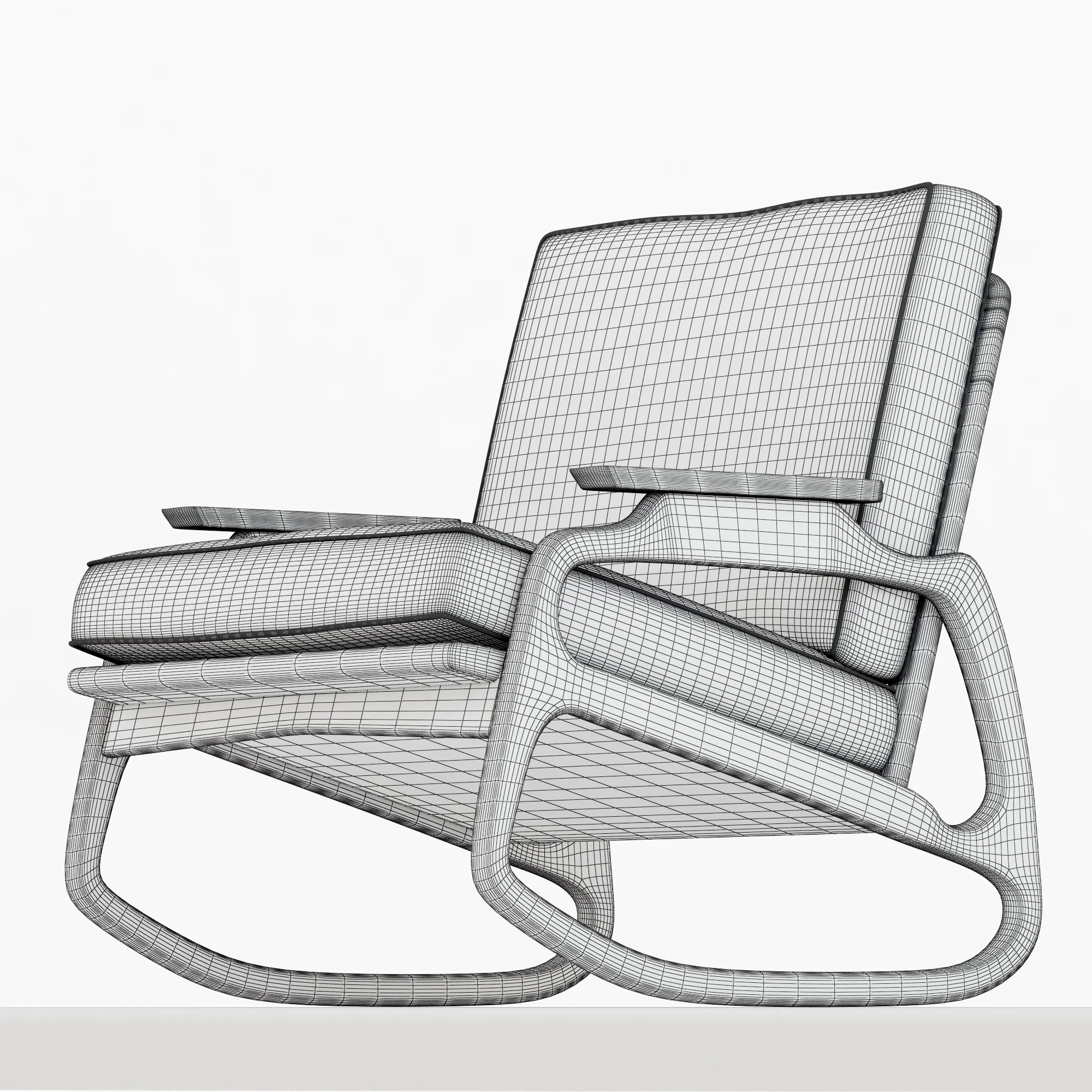Baxter Ingrid Rocking Armchair — 3D model preview 1