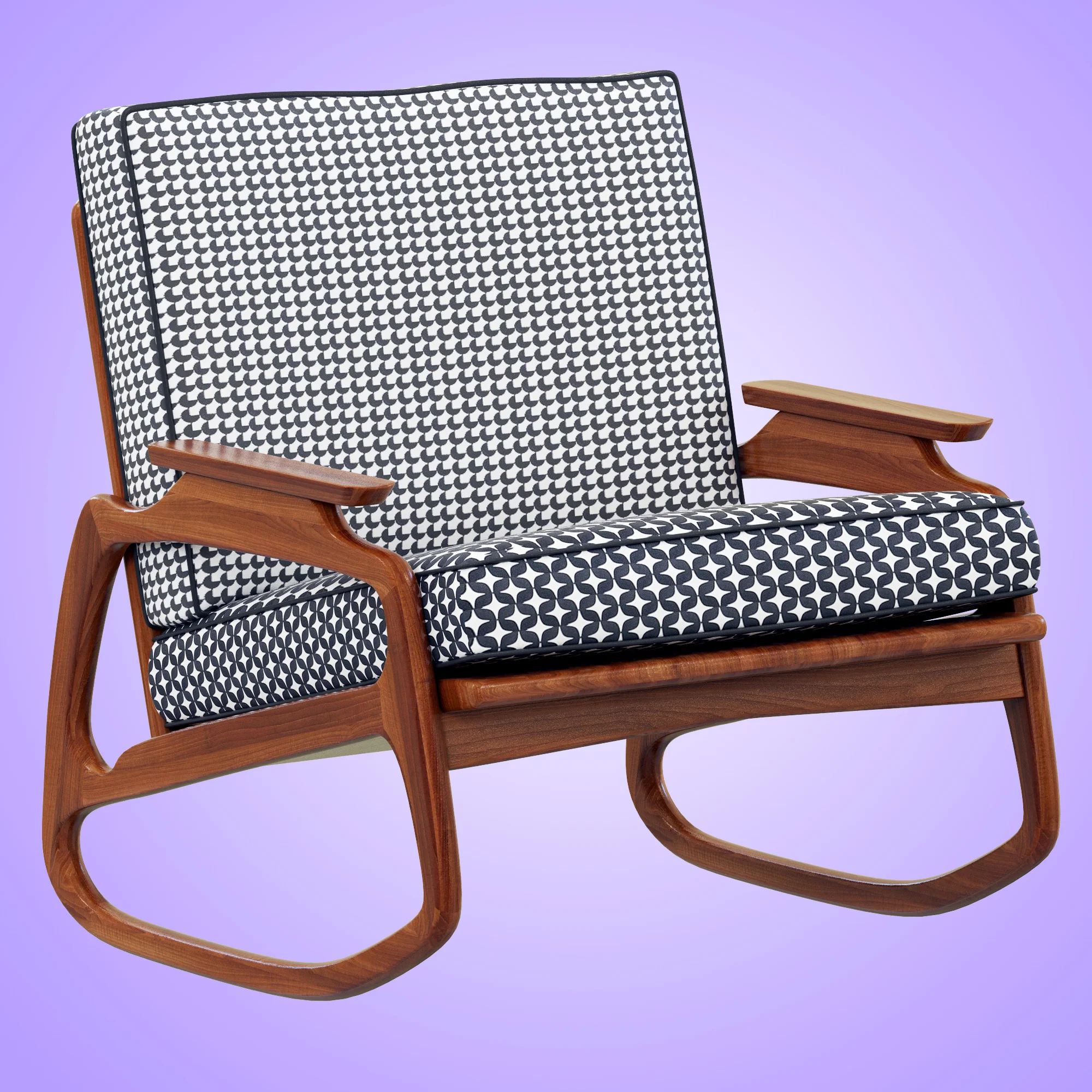 Baxter Ingrid Rocking Armchair — 3D model preview 3