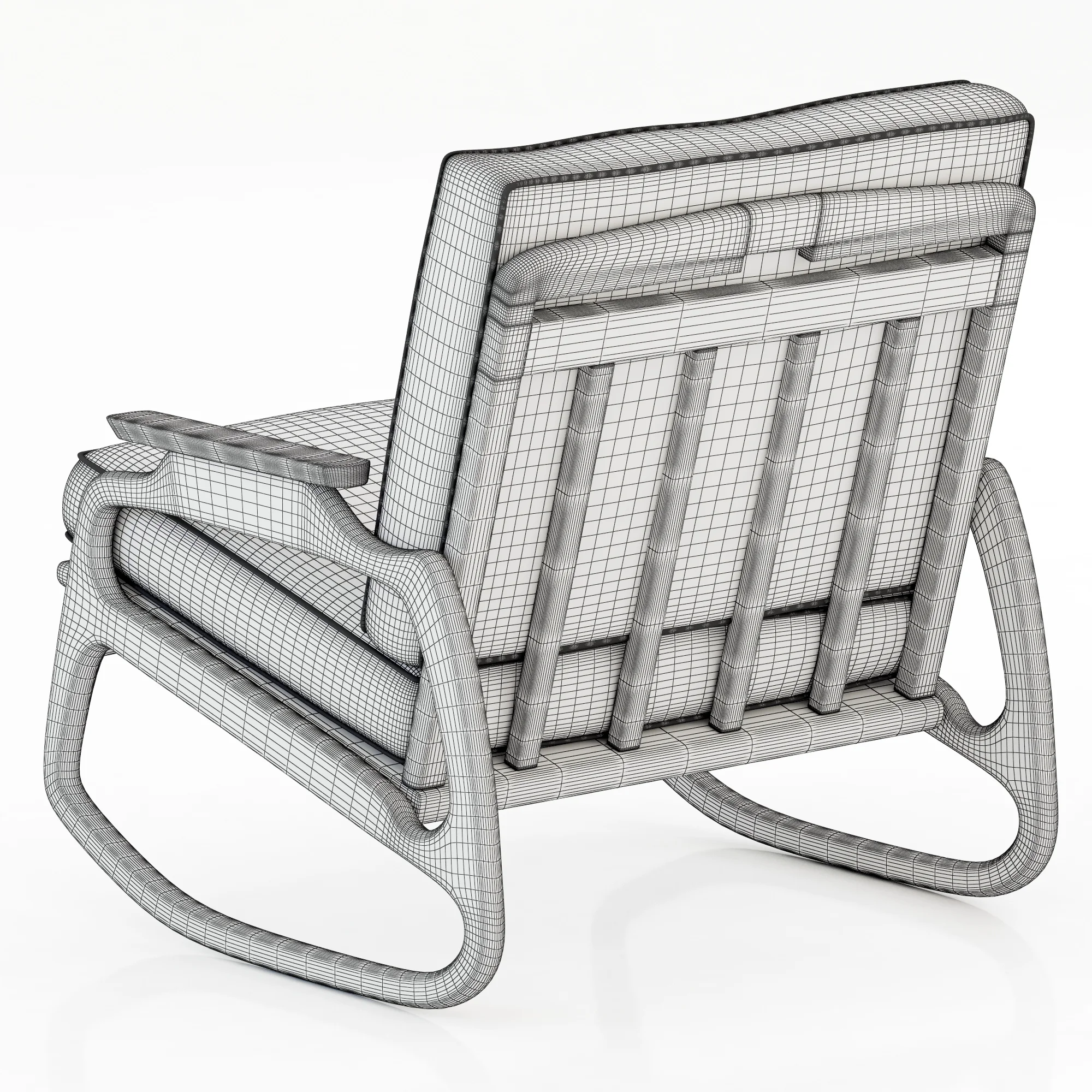 Baxter Ingrid Rocking Armchair — 3D model preview 7