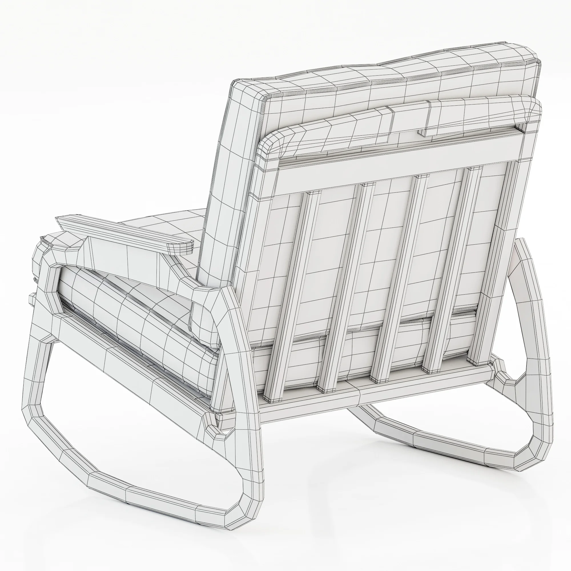 Baxter Ingrid Rocking Armchair — 3D model preview 8
