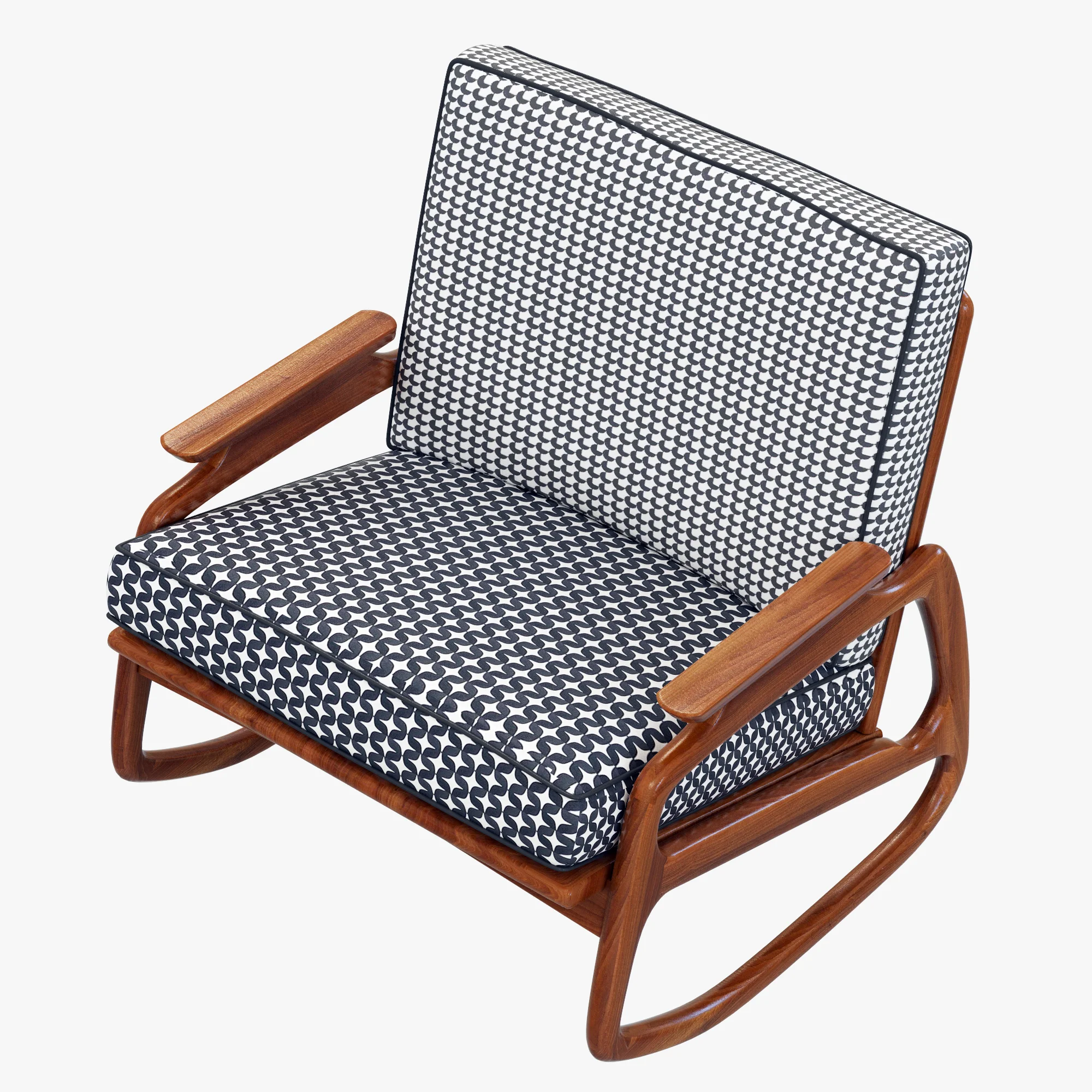 Baxter Ingrid Rocking Armchair — 3D model preview 9